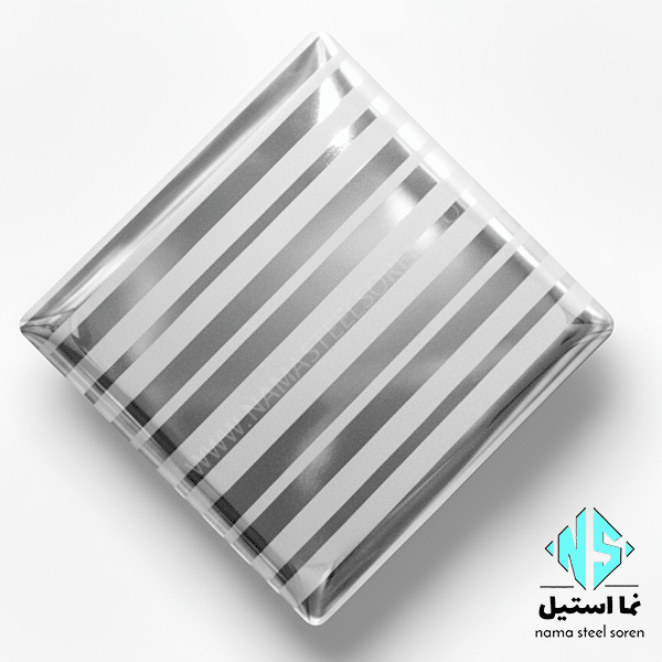 ورق استیل راه راه نامنظم نقره ای​