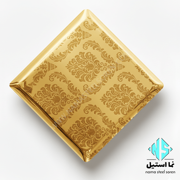 ورق استیل کاغذ دیواری طلایی