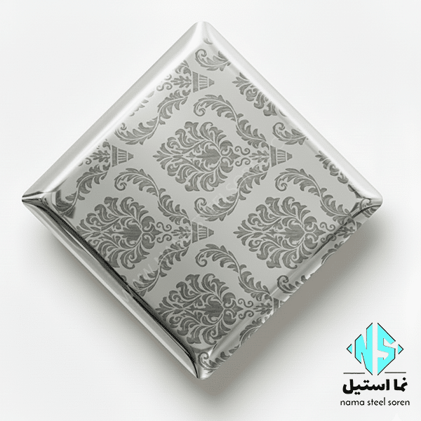 ورق استیل کاغذ دیواری نقره‌ای
