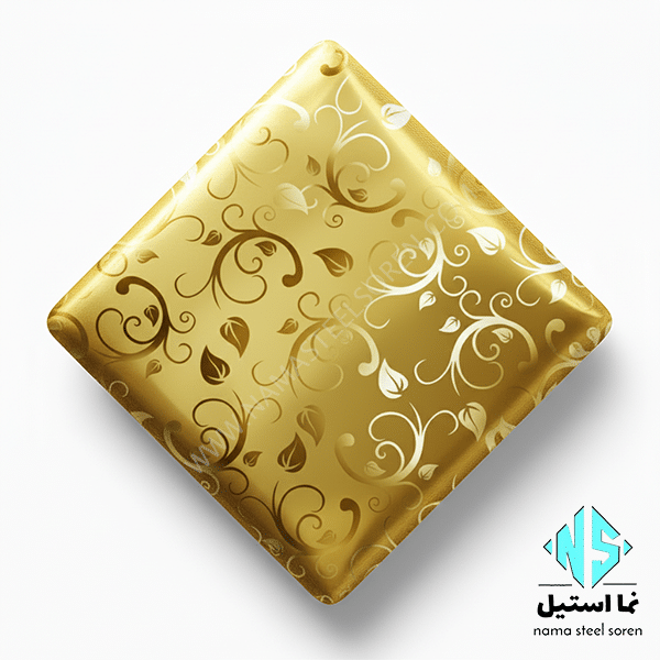 ورق استیل نیلوفری طلایی