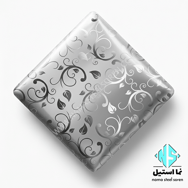 ورق استیل نیلوفری نقره ای