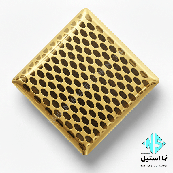 ورق استیل پوست ماری طلایی