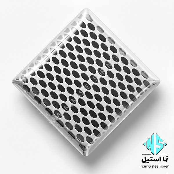 ورق استیل پوست ماری نقره ای